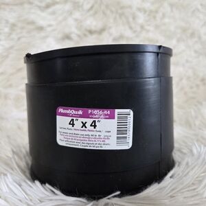 Plumbqwik p1056-44 4in. x 4in. Black Mechanical Flexible Coupling